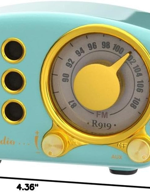Load image into Gallery viewer, Retro Bluetooth Speaker, Vintage Radio- FM Radio with Old Fashioned Classic Style, Strong Bass Enhancement, Loud Volume, Bluetooth 5.0 Wireless Connection, TF Card and MP3 Player (Blue)
