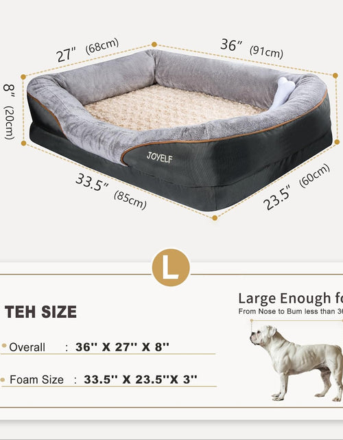 Load image into Gallery viewer, Large Memory Foam Dog Bed, Orthopedic Dog Bed &amp; Sofa with Removable Washable Cover and Squeaker Toy as Gift
