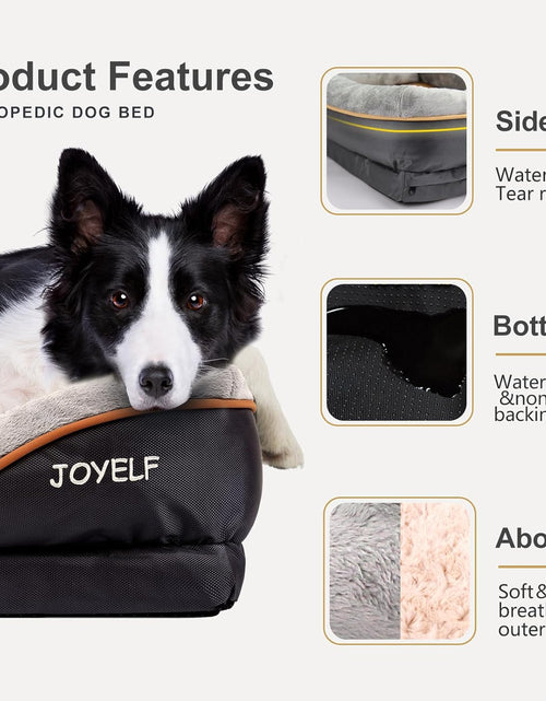 Load image into Gallery viewer, Large Memory Foam Dog Bed, Orthopedic Dog Bed &amp; Sofa with Removable Washable Cover and Squeaker Toy as Gift
