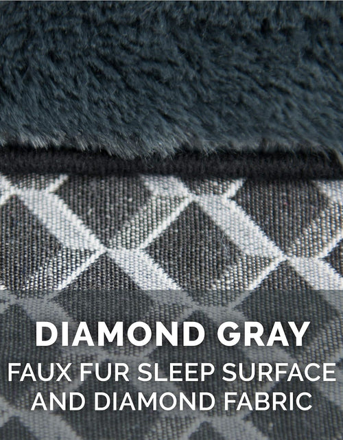Load image into Gallery viewer, Replacement Pet Bed Cover - Plush Fur and Décor Comfy Couch Washable Dog Bed Cover, Diamond Gray, Jumbo (X-Large)
