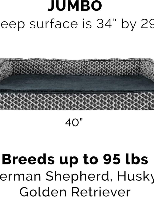 Load image into Gallery viewer, Replacement Pet Bed Cover - Plush Fur and Décor Comfy Couch Washable Dog Bed Cover, Diamond Gray, Jumbo (X-Large)
